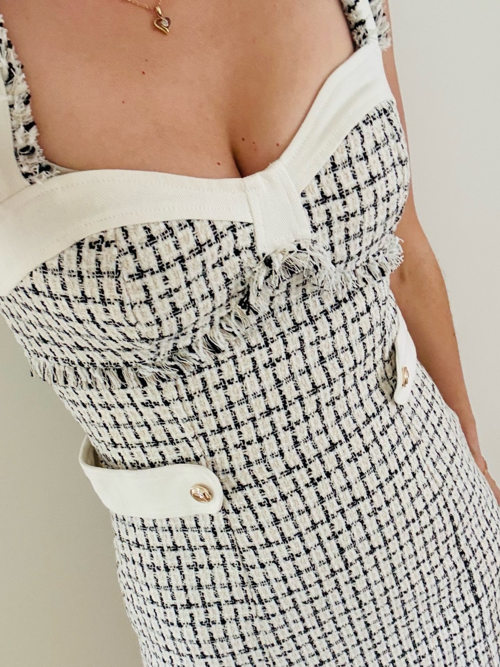 🤍🖤 GUESS Tweed Dress – Size S / 36 – Excellent Condition